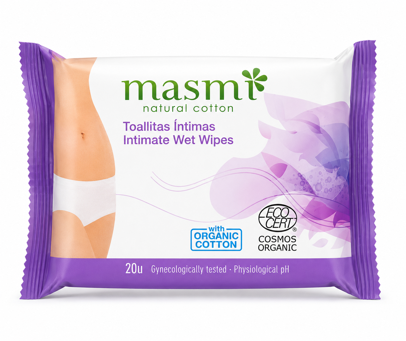 22 Masmi Organic Cotton Intimate Wet Wipes - Image 1