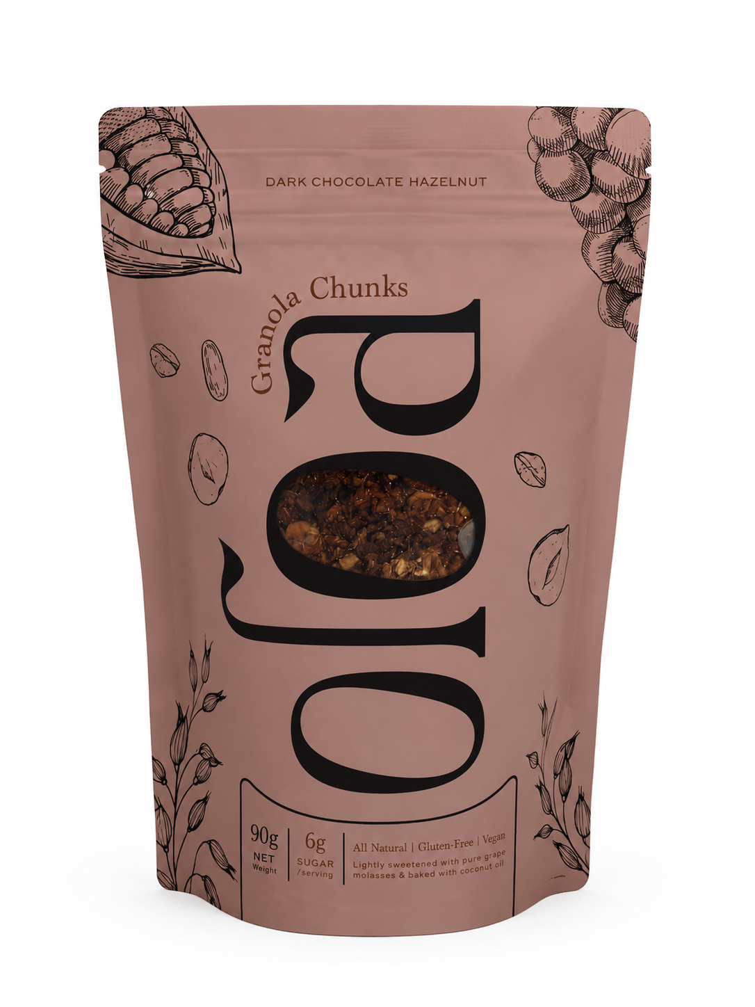 25 Oloa Granola Chunks Dark Chocolate Hazelnut - Image 1