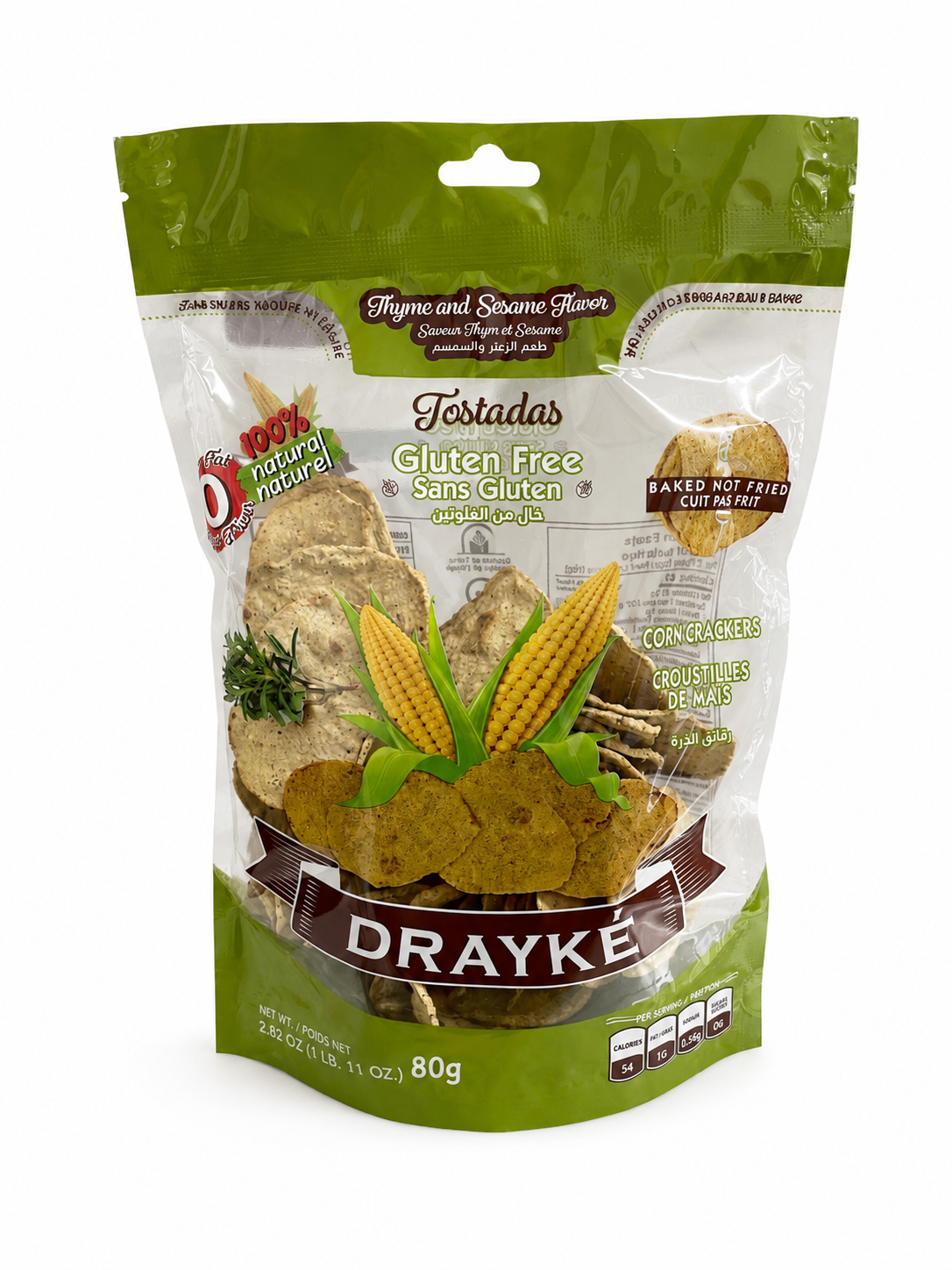 3 Drayke Thyme and Sesame Corn Crackers - Image 1