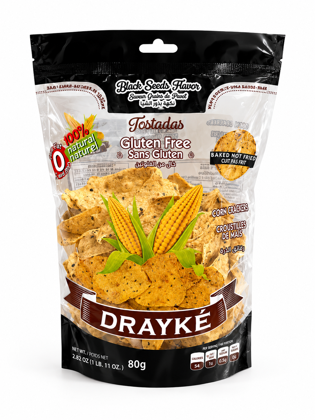 4 Drayke Black Seeds Corn Crackers - Image 1
