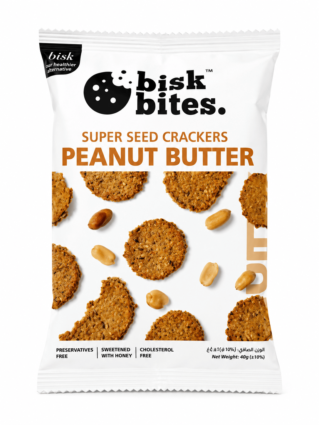 7 Bisk Bites Super Seed Crackers Peanut Butter - Image 1