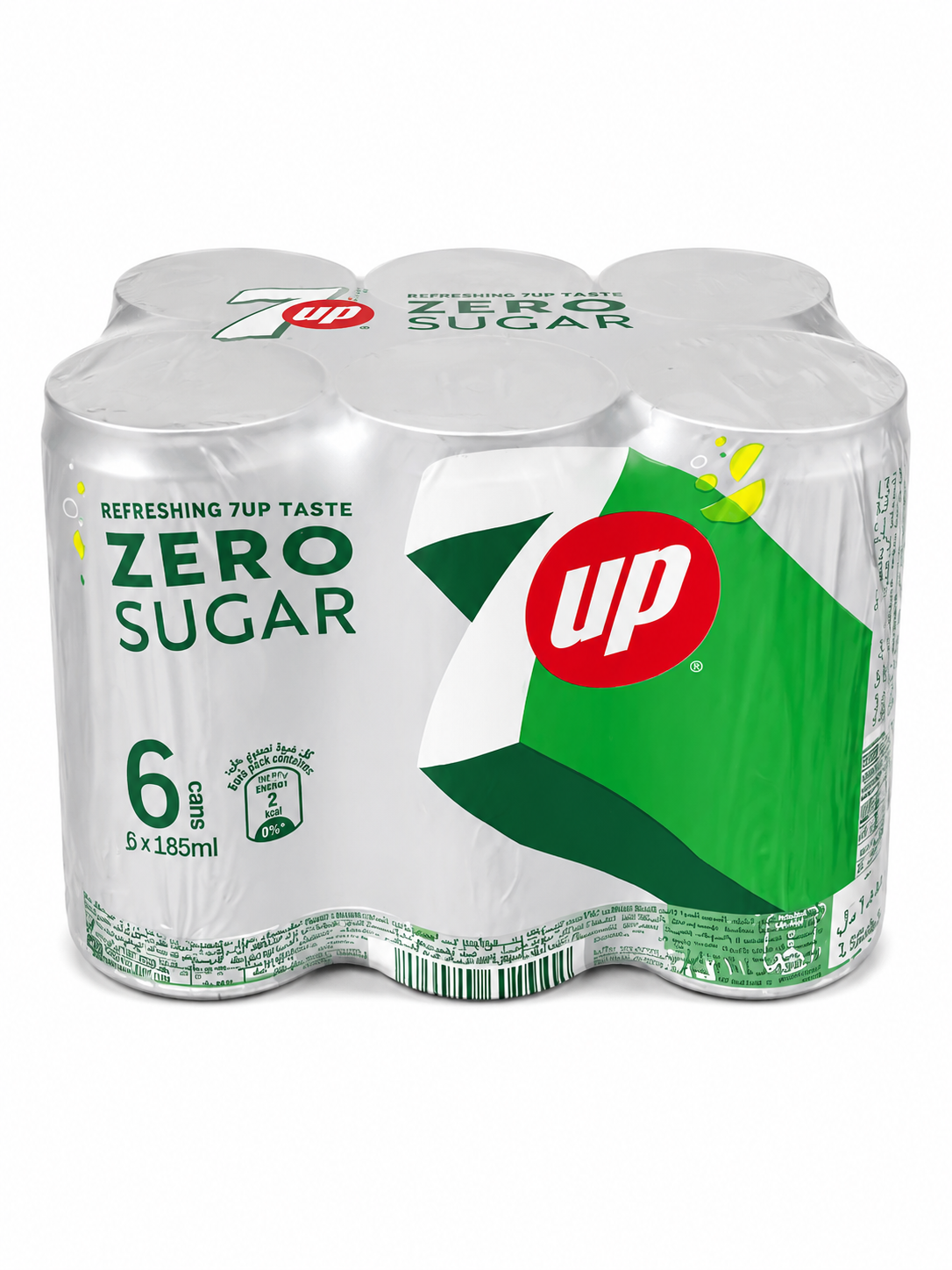 100 Seven up Zero 6 packs 185ml - Image 1