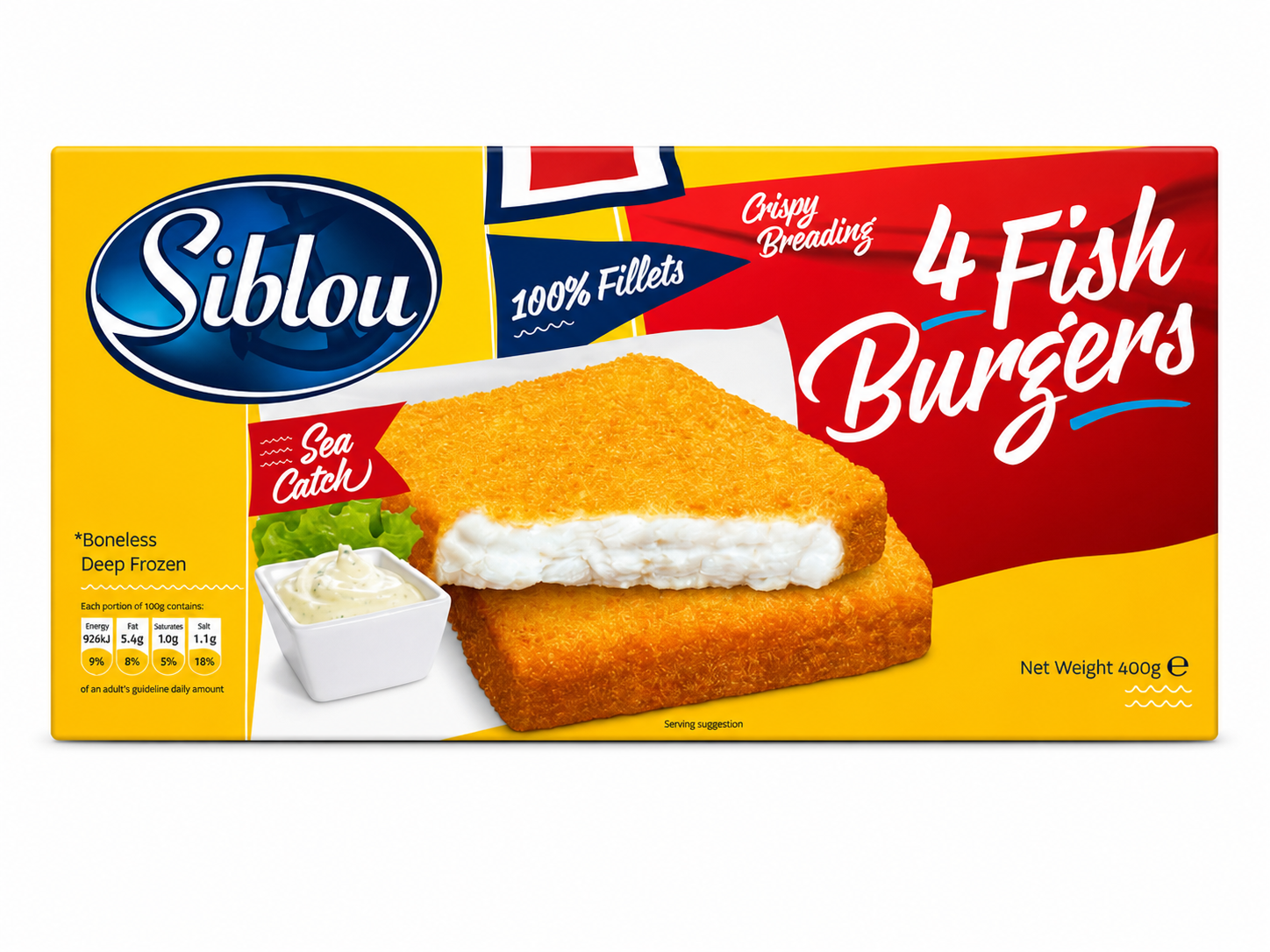 37 Siblou 4 Fish Burgers - Image 1