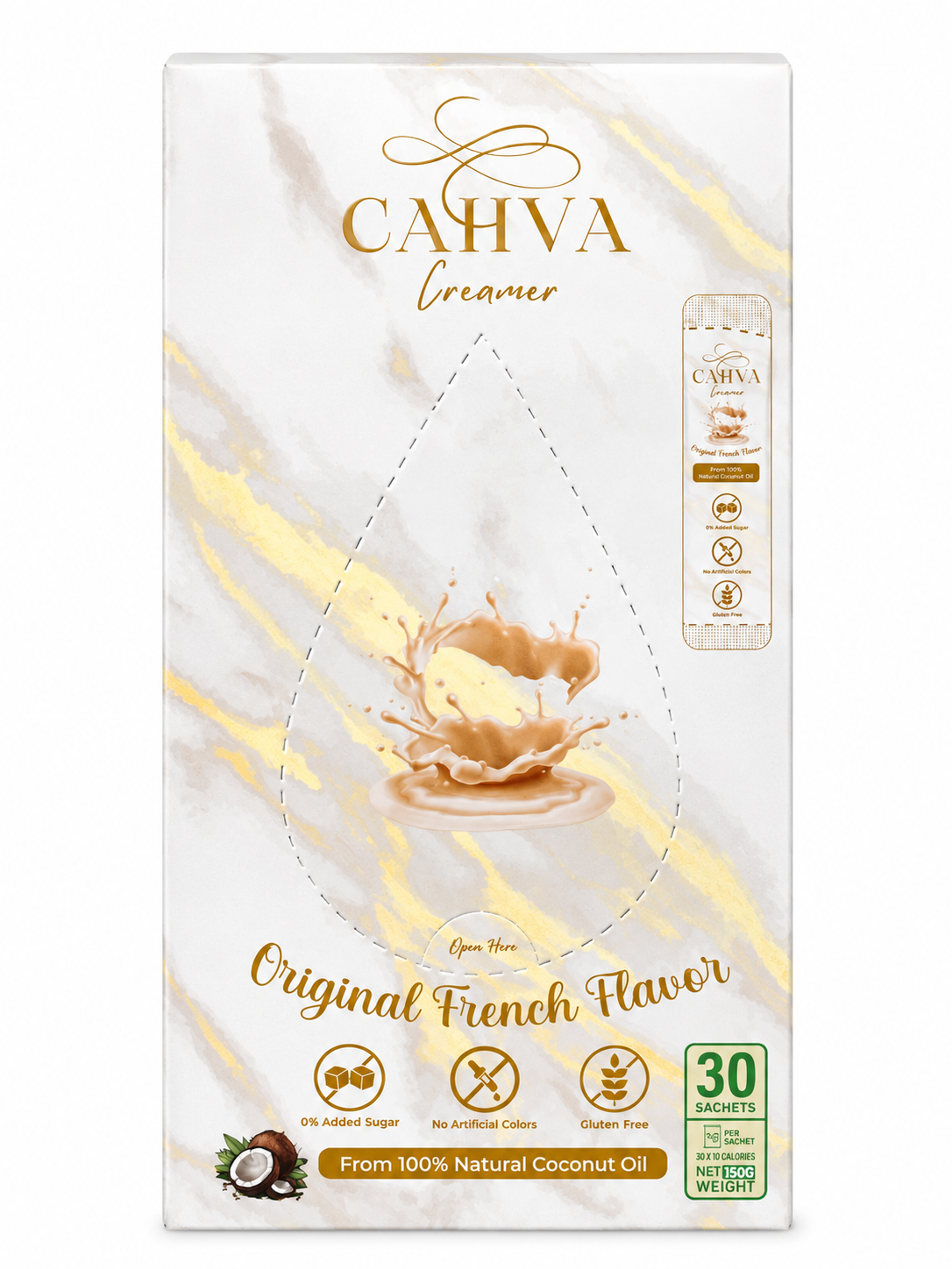 49 Cahva Creamer Original French Flavor 30 Sachets - Image 1