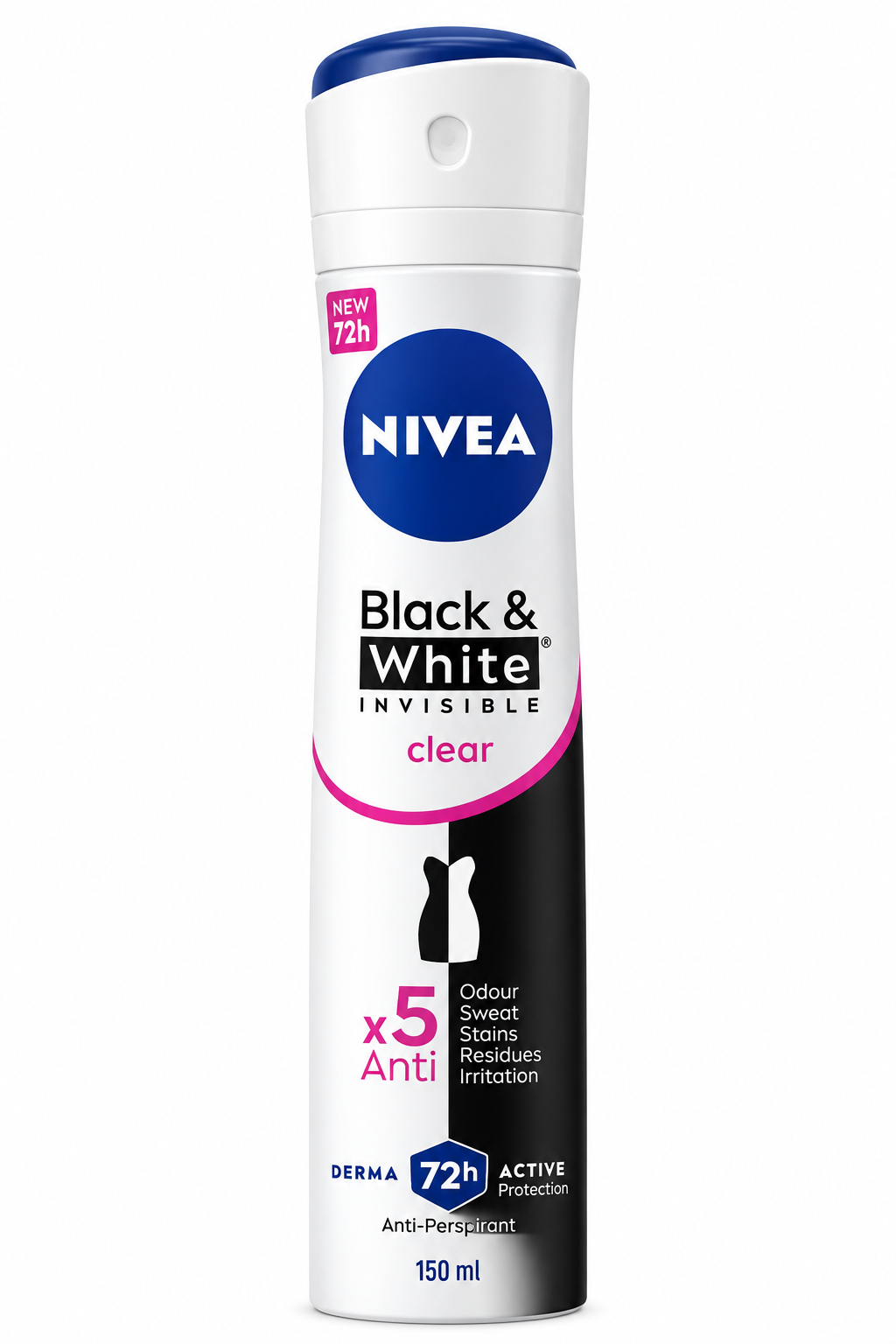 46 Nivea Black & White Invisible Spray 72h - Image 1