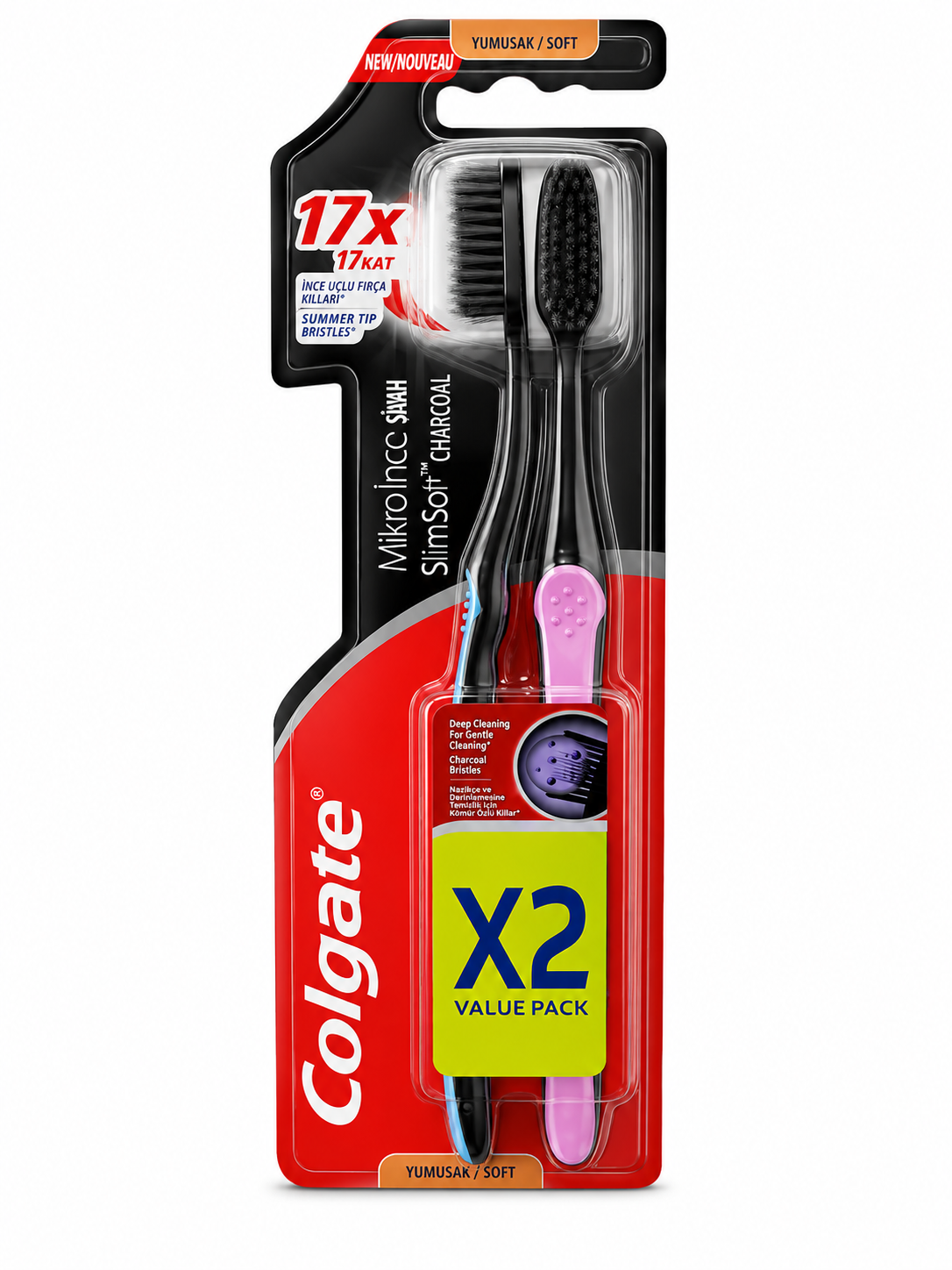 51 Colgate Semi Soft Charcoal Brush - Image 1