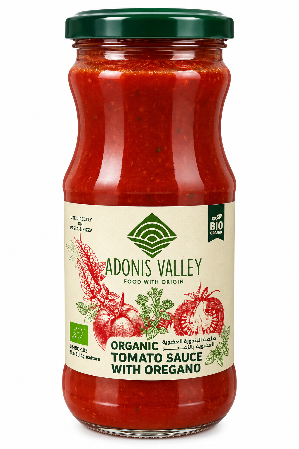 35 Adonis Valley Organic Tomato Sauce with Oregano - Image 1