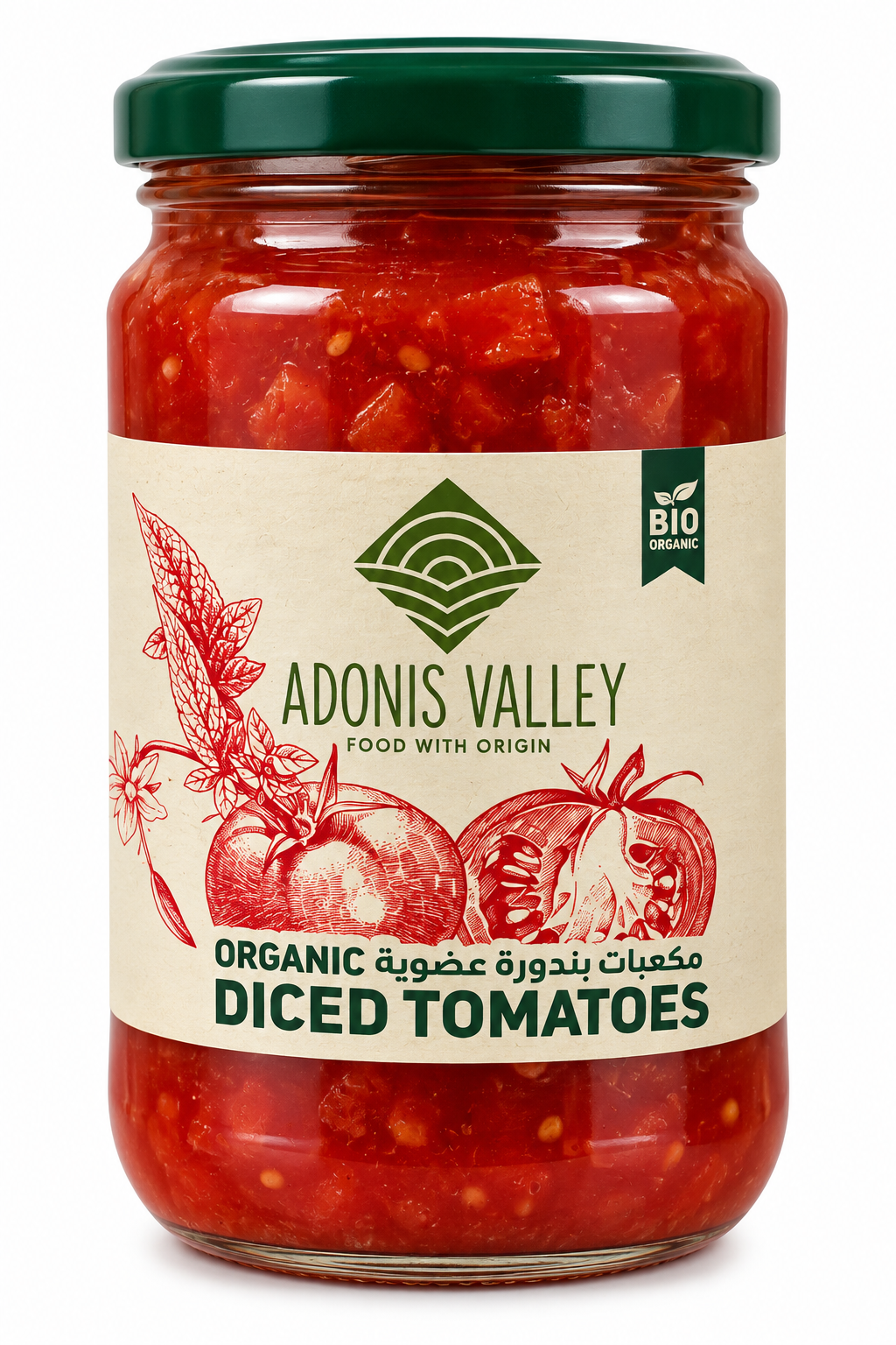 37 Adonis Valley Organic Diced Tomatoes - Image 1