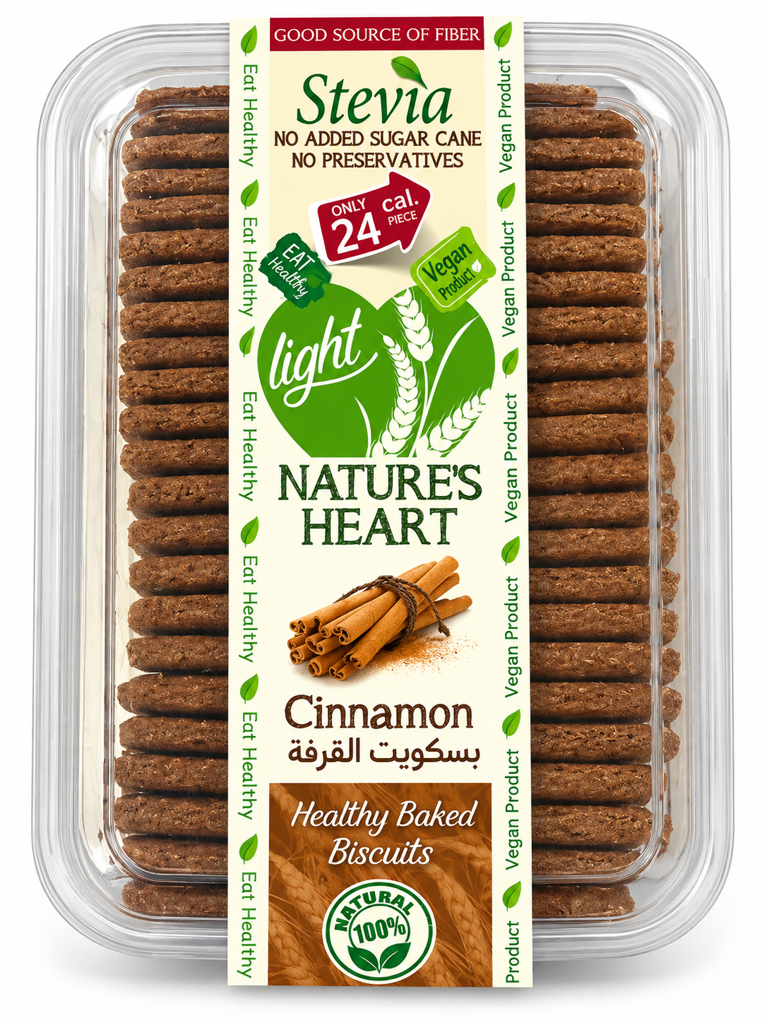 5 Natures Heart Whole Wheat Cinnamon Biscuits Stevia - Image 1